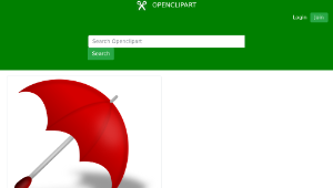 openclipart圖庫：Umbrella (Red)-資源代表圖
