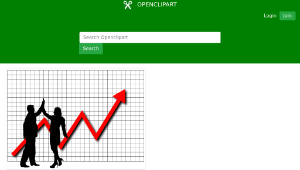 openclipart圖庫：Profit High Five Graph