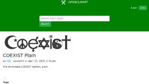 openclipart圖庫：COEXIST Plain-資源代表圖