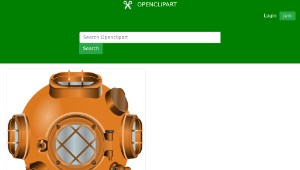 openclipart圖庫：Diving Helmet縮圖