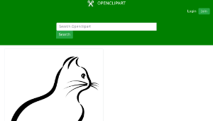 openclipart圖庫：stylized cat縮圖