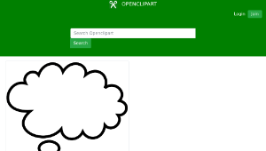 openclipart圖庫：comic clouds 8縮圖