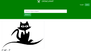 openclipart圖庫：Cat -7縮圖