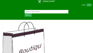 openclipart圖庫：Boutique Shopping Bag-資源代表圖