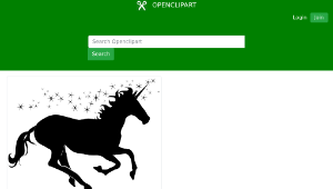 openclipart圖庫：Magical Unicorn Silhouette-資源代表圖
