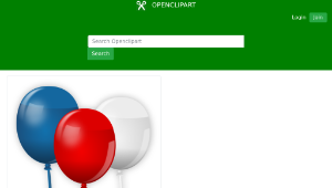 openclipart圖庫：4th July Balloons