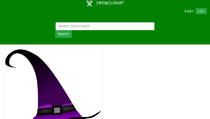 openclipart圖庫：Purple witch hat縮圖