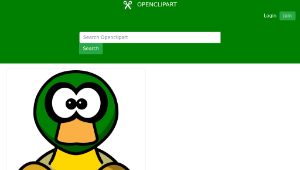 openclipart圖庫：Cartoon Duck-資源代表圖