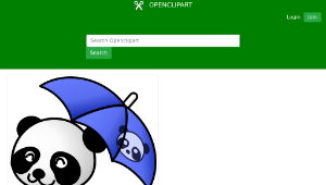 openclipart圖庫：umbrella panda縮圖