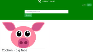 openclipart圖庫：Cochon - pig face-資源代表圖