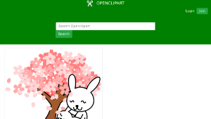 openclipart圖庫：cherry blossoms rabbit-資源代表圖