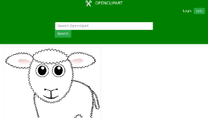 openclipart圖庫：Funny White Lamb Cartoon-資源代表圖
