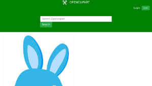 openclipart圖庫：Blue Rabbit - Lapin Bleu-資源代表圖