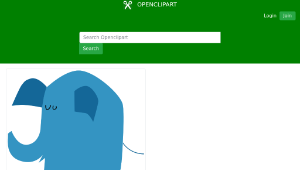 openclipart圖庫：blue elephant縮圖