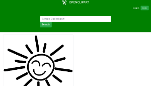 openclipart圖庫：Happy Stick Figure Sun縮圖