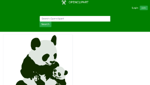 openclipart圖庫：Panda & Baby Panda-資源代表圖