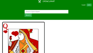 openclipart圖庫：Queen of Hearts縮圖