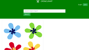openclipart圖庫：rainbow flower縮圖