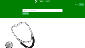 openclipart圖庫：Stethoscope Plain縮圖