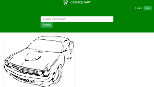 openclipart圖庫：Muscle Car Sketch縮圖