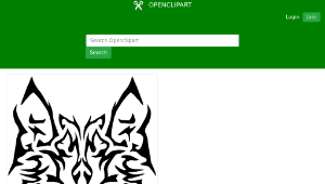 openclipart圖庫：Tribal Wolf Symmetric縮圖