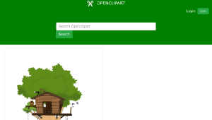openclipart圖庫：Tree Club House縮圖