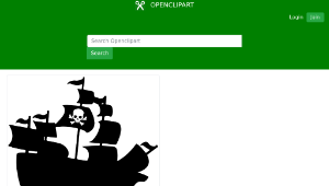 openclipart圖庫：Pirate Ship Silhouette-資源代表圖