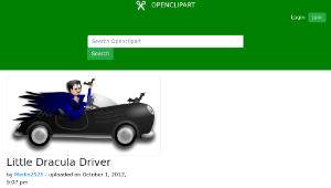 openclipart圖庫：Little Dracula Driver-資源代表圖