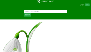 openclipart圖庫：Snowdrop (Galanthus nivalis)-資源代表圖