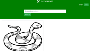 openclipart圖庫：snake - lineart-資源代表圖