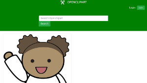 openclipart圖庫：Big wave hello縮圖