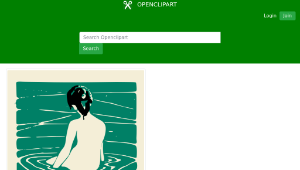 openclipart圖庫：Lady in an Onsen縮圖