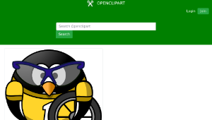 openclipart圖庫：Cyclist penguin縮圖