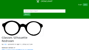 openclipart圖庫：Glasses Silhouette Redrawn-資源代表圖