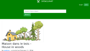 openclipart圖庫：Maison dans le bois - House in woods-資源代表圖
