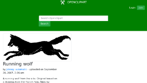 openclipart圖庫：Running wolf-資源代表圖