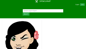 openclipart圖庫：girl-winking-資源代表圖