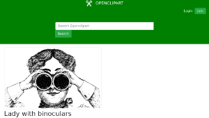openclipart圖庫：Lady with binoculars-資源代表圖