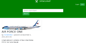 openclipart圖庫：AIR FORCE ONE-資源代表圖