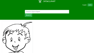 openclipart圖庫：Little Boy Line Art-資源代表圖