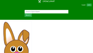 openclipart圖庫：Funny baby bunny sitting-資源代表圖