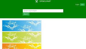 openclipart圖庫：Banner with abstract background-資源代表圖
