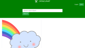 openclipart圖庫：Cute Rain Cloud with Rainbow-資源代表圖