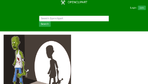 openclipart圖庫：zombie in spotlight縮圖