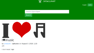openclipart圖庫：I♥music-資源代表圖