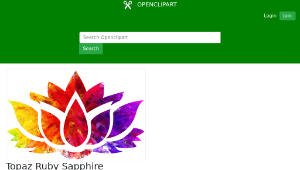 openclipart圖庫：Topaz Ruby Sapphire Lotus Flower Silhouette縮圖