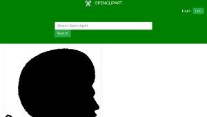 openclipart圖庫：African American Male Silhouette-資源代表圖