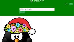 openclipart圖庫：Christmas in July Penguin-資源代表圖