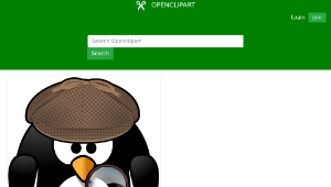 openclipart圖庫：Sleuth penguin縮圖