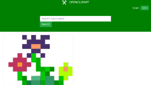 openclipart圖庫：Pixel Flower Patch-資源代表圖